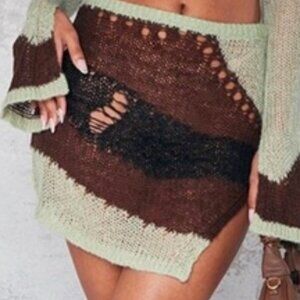 knit mini skirt (skirt only)